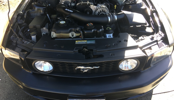 Got Detail - San Diego, CA. Mustang Roush got detailed with the works! Clay bar removing all contaminants and swirl marks, applie a paint sealant, engine bay Steamed