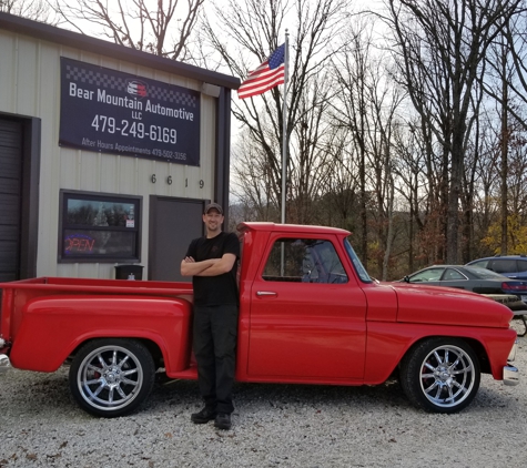 Bear Mountain Automotive, LLC - Fayetteville, AR. Owner Shawn Cook in front of Bear Mountain Automotive LLC