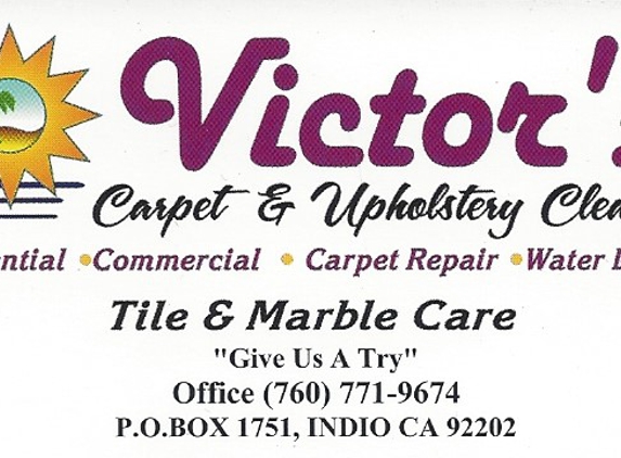 Victor's Carpet & Upholstery Cleaning - Indio, CA