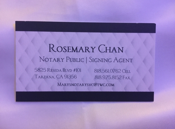 Mary's Notary Svc - Tarzana, CA