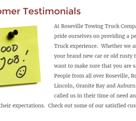 Roseville Tow Truck Company - Roseville, CA