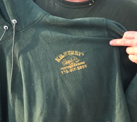 Sportsprint - Marietta, GA. My brand-new sweatshirt after being washed. Look at the screen print on the front of the sweatshirt how it fades so quickly.