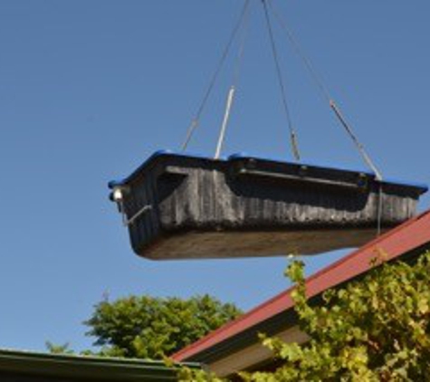 AGL & Son Crane Hire - Edinburgh, SA. Craning Pool Into Backyard