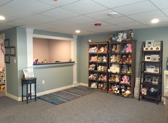 A New Conception 3D Ultrasound Studio - Hanover, MA. Our large welcoming reception area.  Huge selection of huggable heartbeat bears!