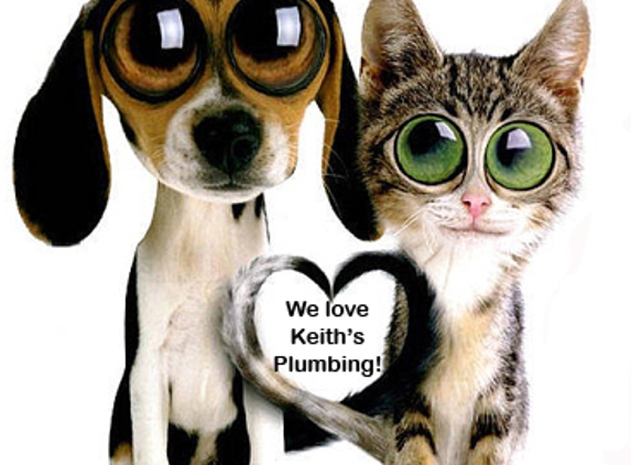 Keith's Plumbing Heating & Drain Cleaning. WE LOVE PETS