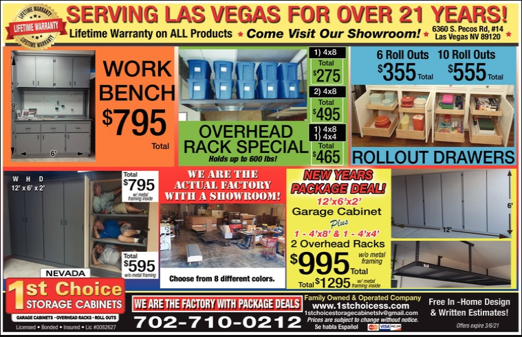 Pecos Rd Las Vegas Nv 89120, Custom Garage Storage Solutions Las Vegas Nv 89120