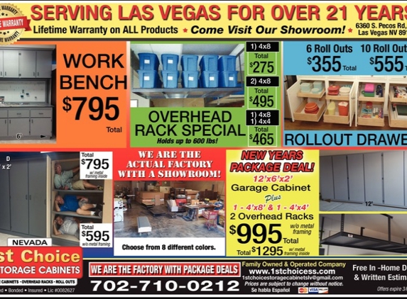 1st Choice Storage Cabinets - Las Vegas, NV