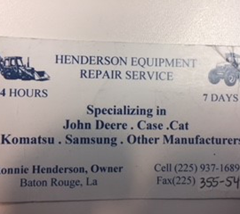 Henderson Equipment Repair Service - Baton Rouge, LA