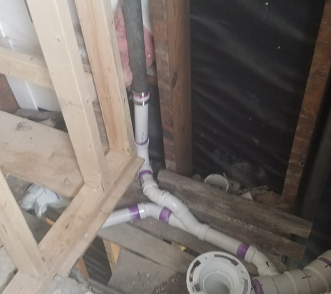 A Buckeye Rooter Service - Columbus, OH. some ruff in Plumbing for toilet and tub drain.