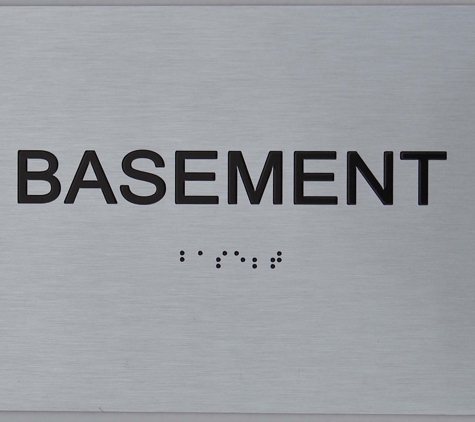 HPD SIGNS - Brooklyn, NY. BASEMENT ADA SIGN SILVER