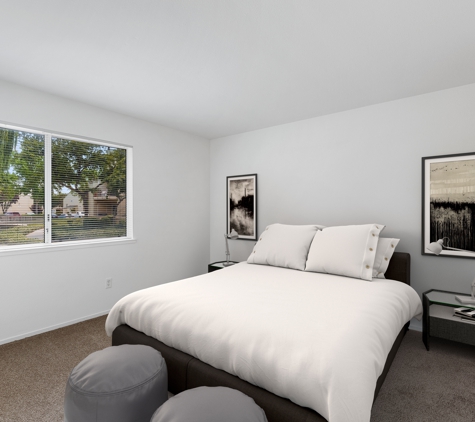 Reflections - Fresno, CA. Master Bedroom 2 bedroom unit