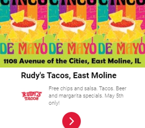 Rudy's Tacos - East Moline, IL. 2021 Cinco de Mayo