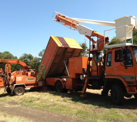 Forest & Garden Tree Services - Grassmere, VIC. Unloading 12M 3 Mulch