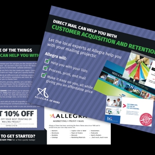 Allegra of Reno - Reno, NV. Get the word out about your business with direct mail