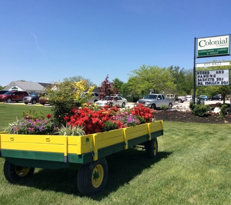 Colonial Classics, Inc. - Newburgh, IN. Decorative plant display at garden center Newburgh Colonial Classics Landscaping & Nursery