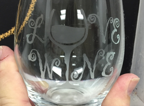 Tc Artworks Inc - Raleigh, NC. Girls Night Out
Glass Etching Wine Glasses