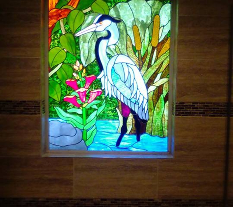 Intricate Art Stained Glass - Port Richey, FL. Stained Glass Stork