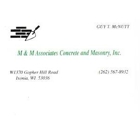 M & M Associates Concrete And Masonry