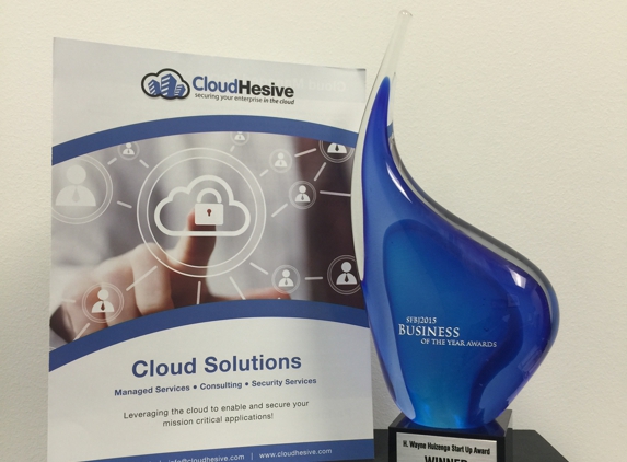 Cloudhesive - Fort Lauderdale, FL. CloudHesive Startup of the year award