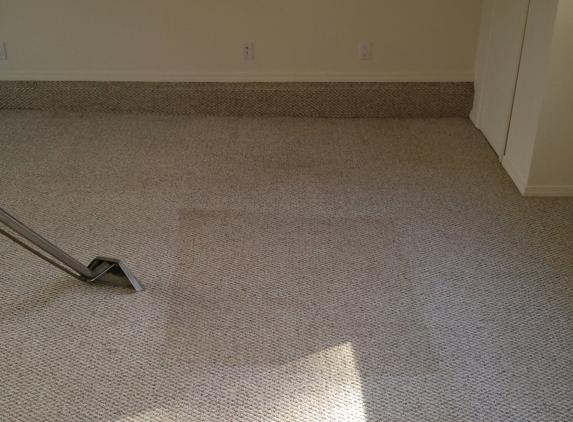 Marinucci's Carpet Cleaning & Janitorial - North Bend, OR. One last dirty patch to clean. What a huge difference!