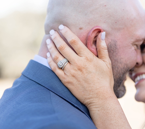 AlesiaKim and Co. - Walker, LA. bride and groom laugh close up of ring