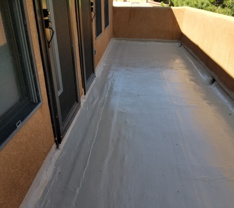 Blue Sky Roofing - Los Ranchos, NM. A silicone porch we have done