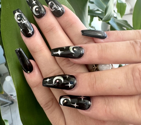 Lana's Nails & Spa - Las Vegas, NV. Star And Moon Nail Design 