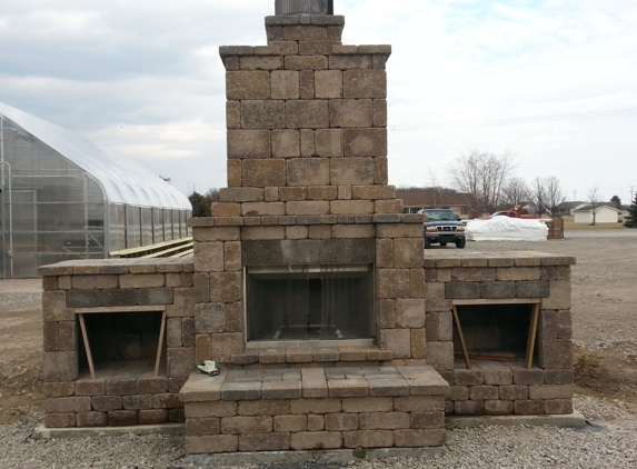Hampshire Farm Landscaping - Tecumseh, MI. wood burning fireplace in final stage of completion