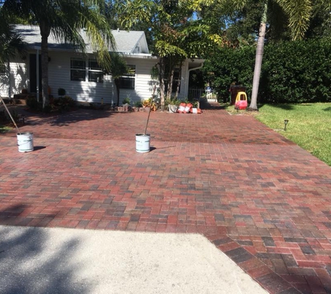 Aloha Pressure Cleaning, LLC. - Dunedin, FL. First coat done. On to the second coat.