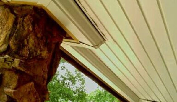 Seamless Gutters & More - Rogers, AR. Upper deck drained system