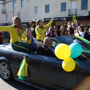 Upper Lachlan Shire Council - Library - Crookwell, NSW. Crookwell Street Parade for local Hockeyroos Emily Smith & Kelly White