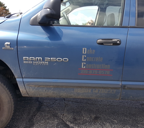 Oake Concrete - Michigan City, IN. Anyone who would leave their dog locked inside a hot truck with the windows barely cracked, is not someone I'd want to do business with