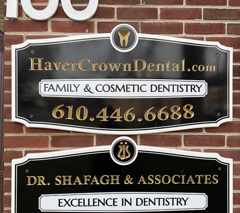 HaverCrown Dental - Havertown, PA. Exterior signage at HaverCrown Dental