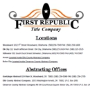 Ellis County Abstract/ First Republic Title Company - Abstracters