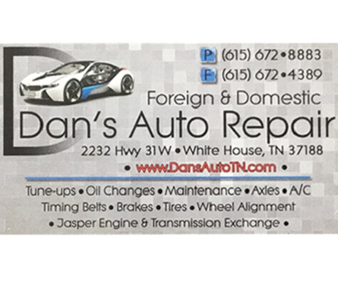 Dan's Auto Repair - White House, TN