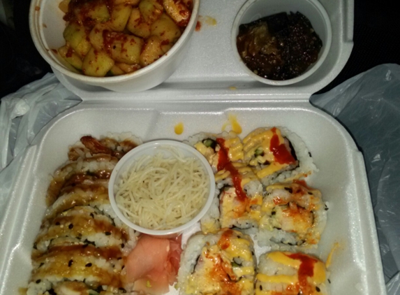 Wasabi Japanese Restaurant - Columbia, SC. Shrimp tempura, spicy crab roll and kemchi yummy