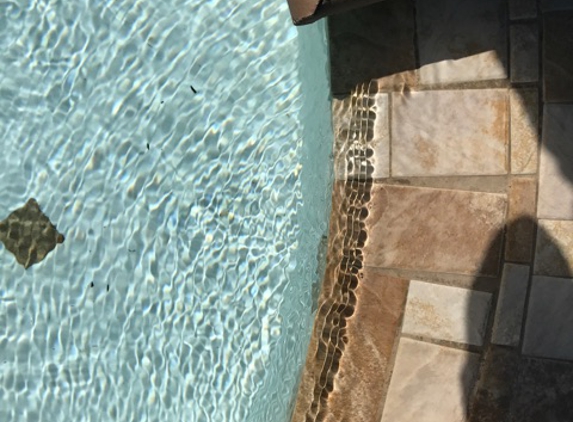 The Pool Scrubbers LLC - Friendswood, TX. Notice the unfinished edge at corner.