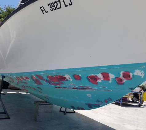 Ocean Custom Boats LLC - Palm City, FL. getting ready for fresh paint on bottom