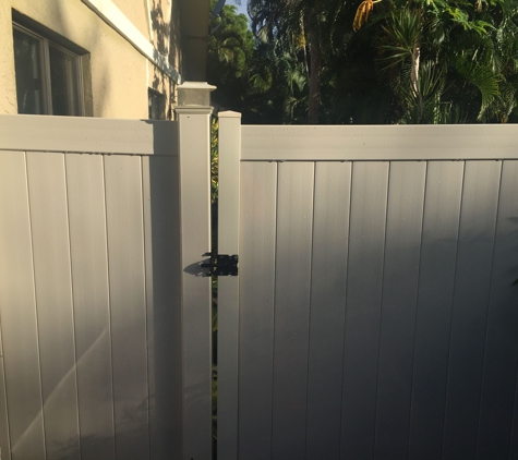 Global Fence Inc. - Cape Coral, FL. My eyes might be old but this is not straight!!!!