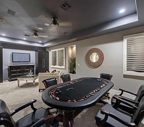 Design by Sasha - Las Vegas, NV. Mancave done by las vegas interior designer, Design by Sasha