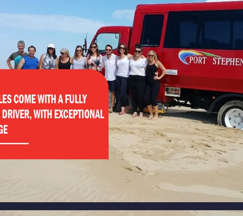 Port Stephens 4WD Tours - Anna Bay, NSW. All vehicles come with a fully qualified driver, with exceptional knowledge.