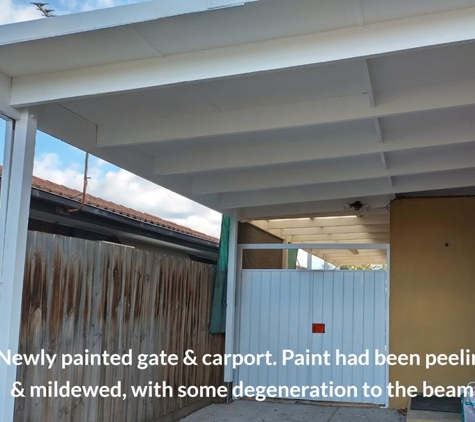 Ryan Painting Pty Ltd. Gate & carport after