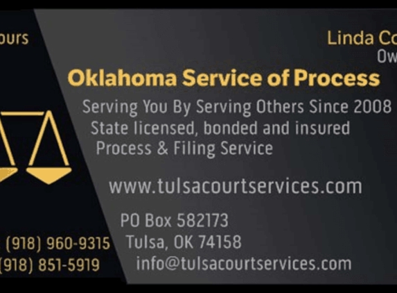 Oklahoma Service of Process - Tulsa, OK. Process Server Tulsa