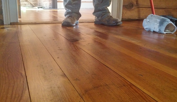 Ashburns Custom Floors - Asheville, NC. Old rag 1810 log cabin restoration