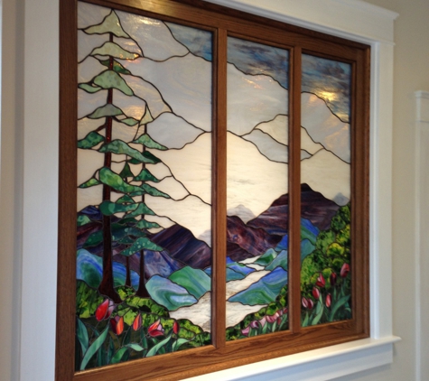 Lancaster Stained Glass Designs - Lancaster, PA. 6' Private residence landscape - relocated w/custom millwork