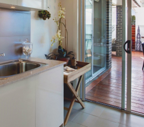 Bradnam's Windows & Doors - Bungalow, QLD. Ultra Silver Aluminium Sliding Door