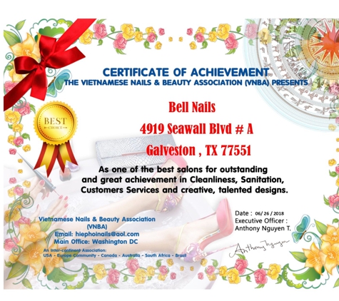 Bell Nails & Spa - Galveston, TX