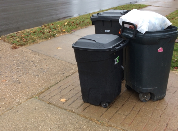 Trashmasters - Mansfield, OH. Too far from the curb to be accessible