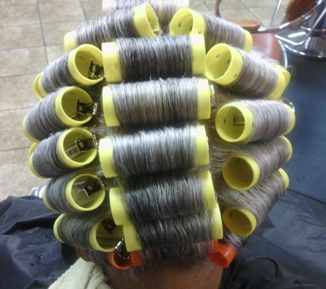 Tulips & Peaches Salon - Tucker, GA. Roller set