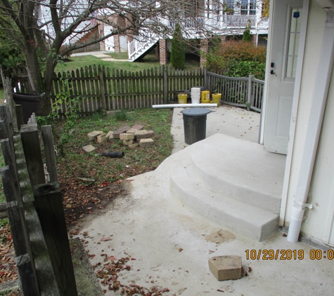 Koppers Quality Waterproofing, Inc. - Bowie, MD. Concrete Patio and Stair installation